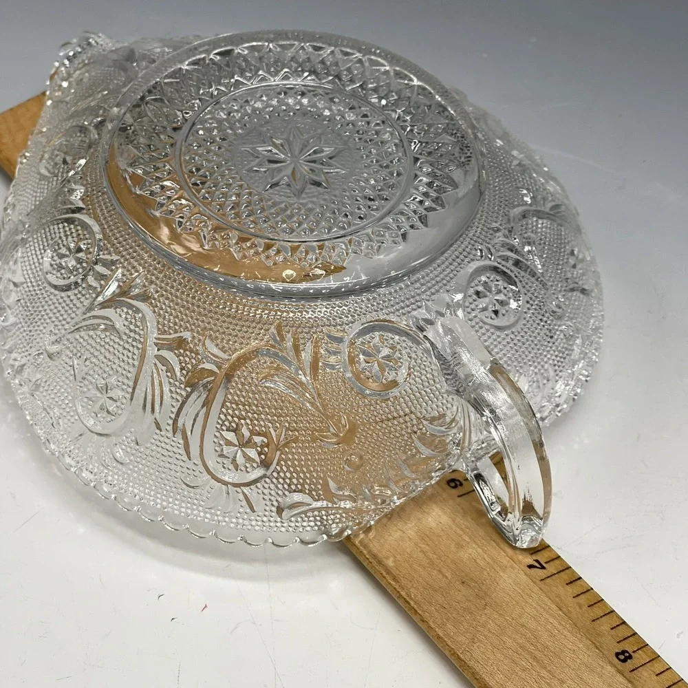 Duncan Miller Glass Sandwich Clear‎ Heart Shaped Vintage 6 3/4